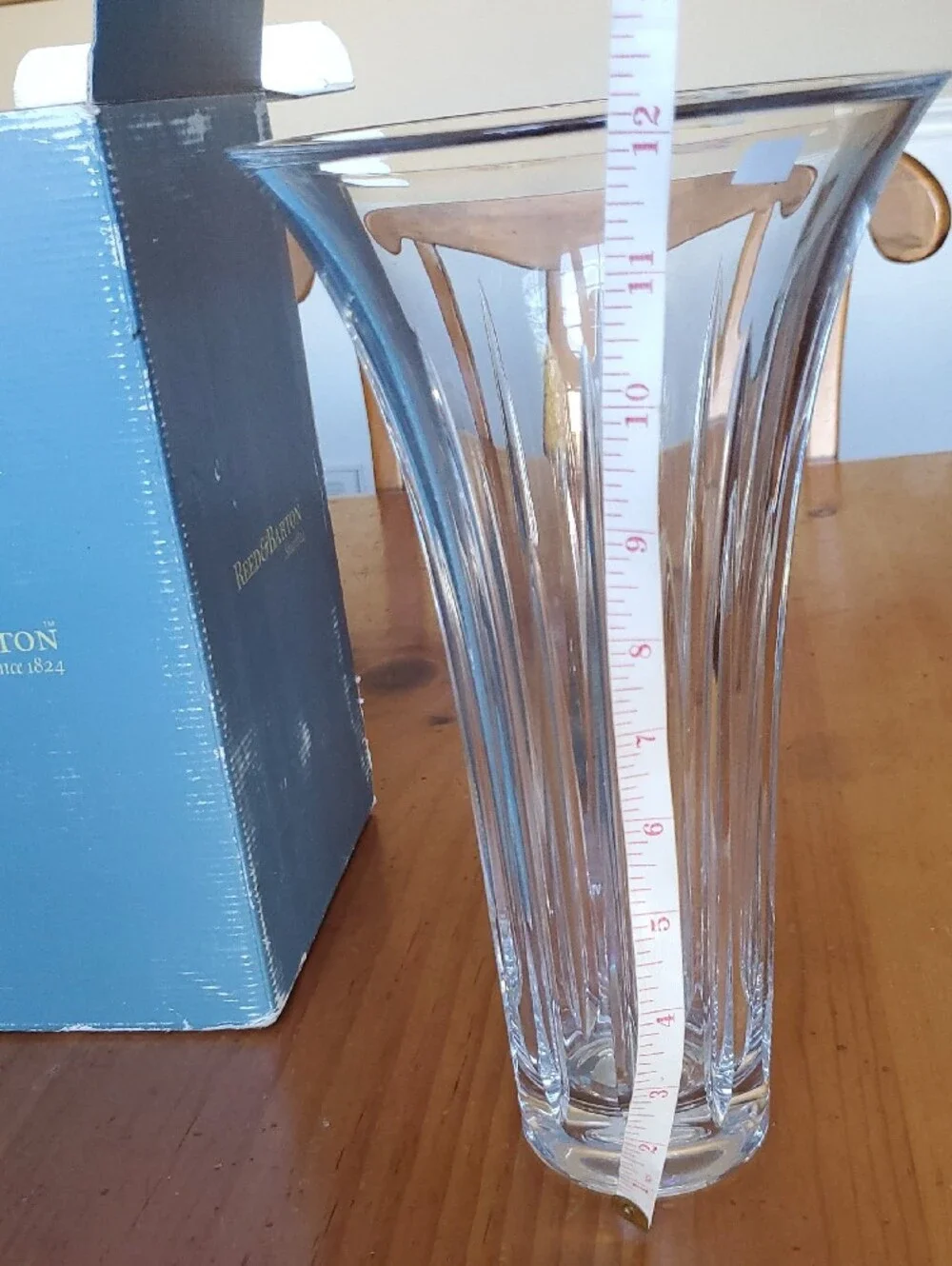 Reed & Barton Soho Lead Crystal Fluted Vase